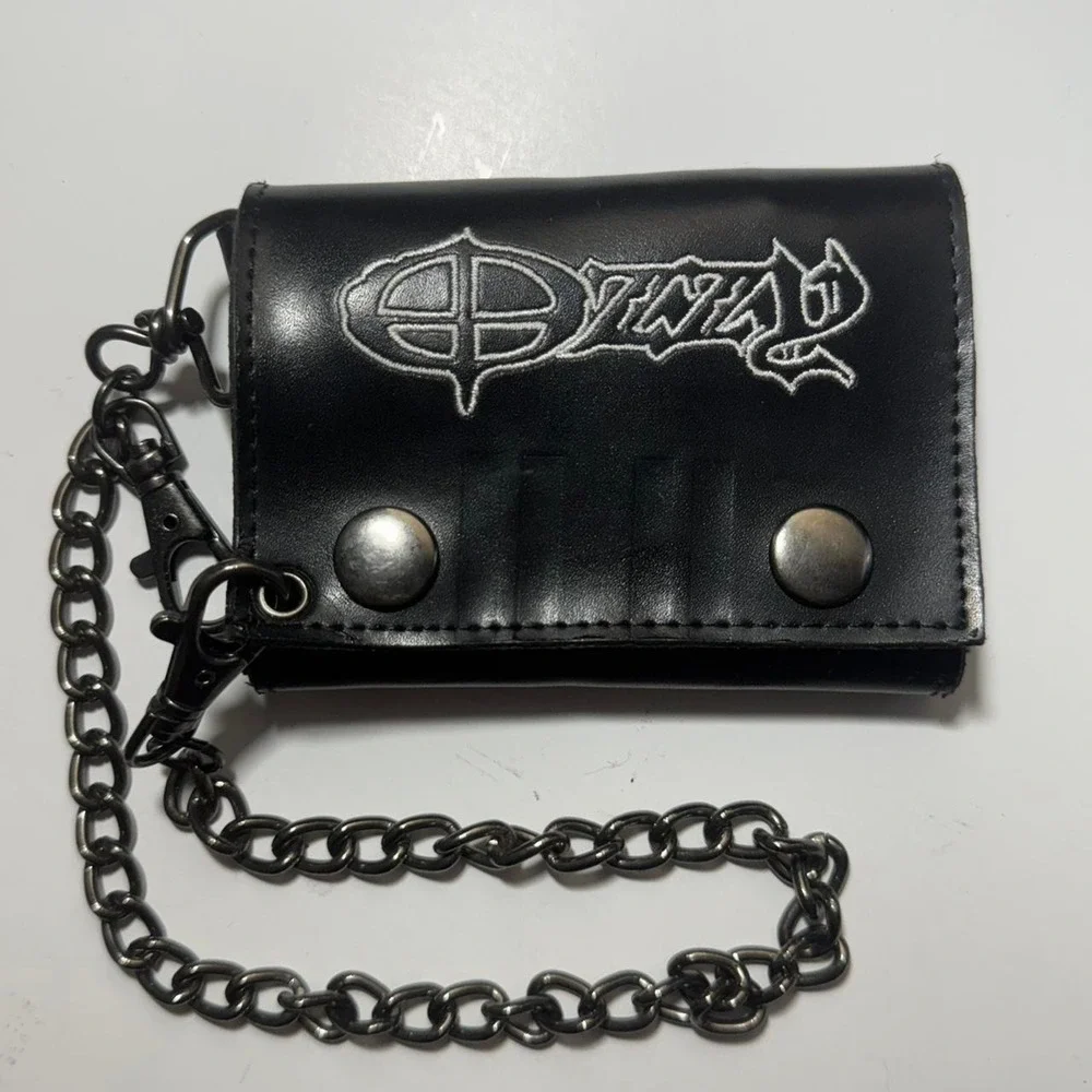 Y2K genuine leather Ozzy Osbourne chain wallet‎